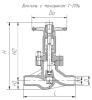 Клапан запорный проходной сальниковый Т-109б DN 100 мм PN 100 кгс/см2